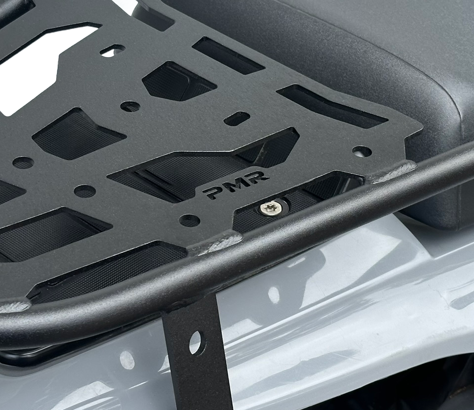 Yamaha TW200 rear luggage rack logo